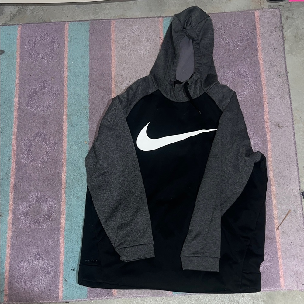 Nike Men's Black and Gray Hoodie